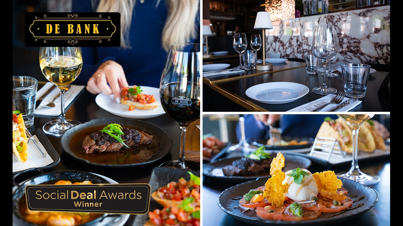 De Bank Santpoort, 3-gangen shared dining-diner à la carte save 27