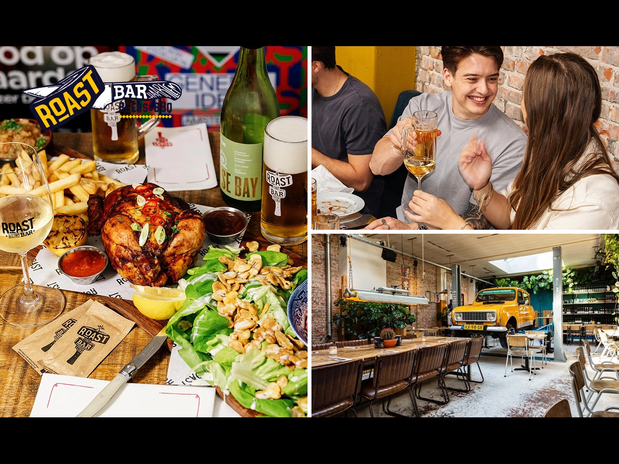 3-gangen keuzediner bij Roast Bar Haarlem